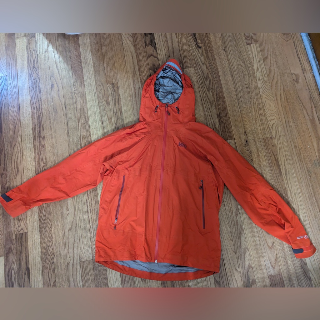 Rei Men's Xero Dry Waterproof Rain Jacket - Orange - L